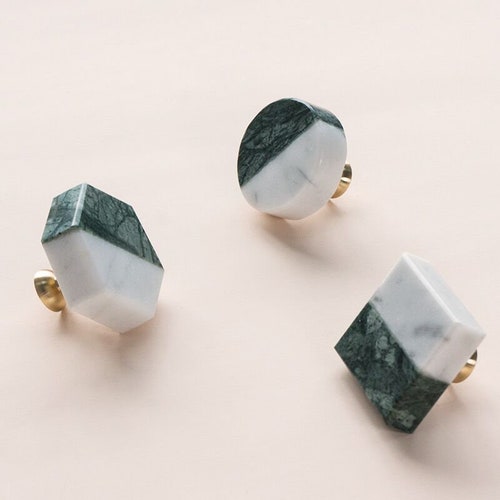 Nordic Modern Simple Marble Brass Door Knob Knob Etsy