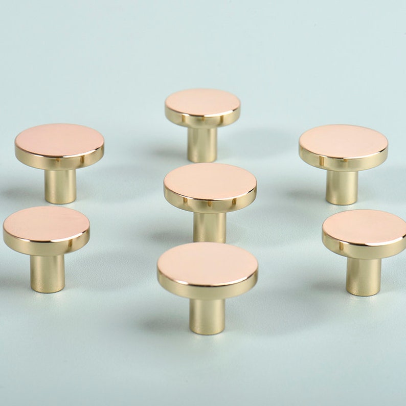 Champagne Gold Brass Door Knob Knob Drawer Knob Drawer Etsy