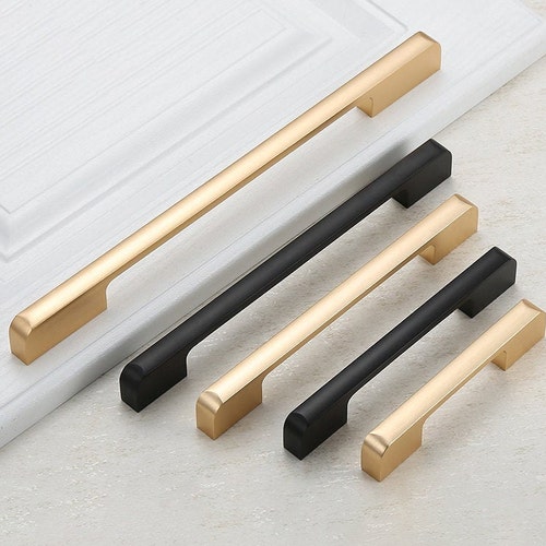 Modern Simple Black Pull Handle Drawer Pull Handle Etsy