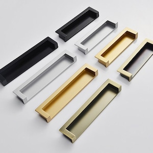 Modern Extended Solid Invisible Concealed Embedded Concealed Pull Handle Drawer Closet Door Cabinet Closet Pull Handle