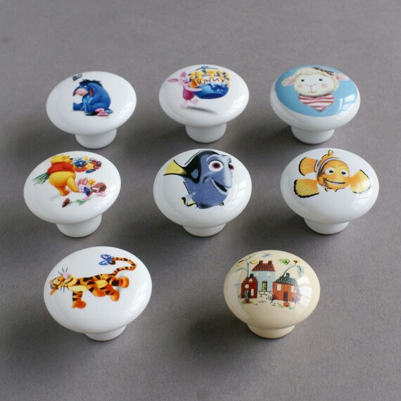 Drawer Knob Door Knob Children Room Disney Cartoon Characters Etsy