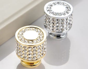 Gałka do drzwi z kryształu Gałka do szuflady z kryształu Gałka do drzwi szafki z kryształu Sparkle Clear Diamond