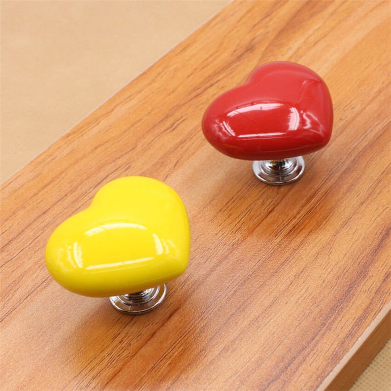 Colorful Drawer Knob Knob Red White Yellow Pink Etsy New Zealand