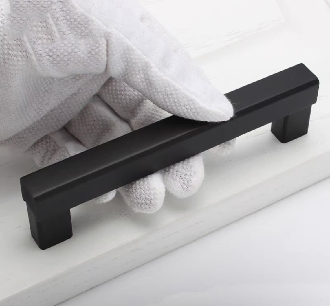 Modern Simple Black Pull Handle Drawer Pull Handle Etsy