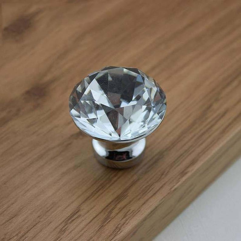 Glass Door Knob Modern Simple Drawer Knob Dresser Knob Etsy