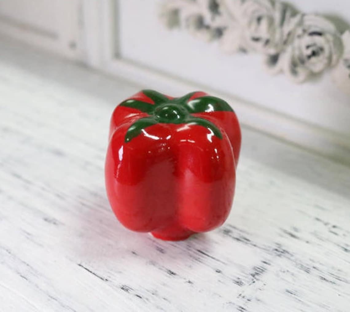 Red Ceramic Knobs Knobs /dresser Knob Drawer Pulls Etsy