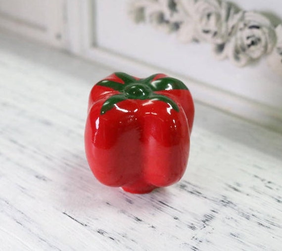 JAPCHET 20 Pomelli In Ceramica Rossa 3,2x2,4 Cm – Con Viti, Tondi Per Cassetti E Mobili, Design Lucido