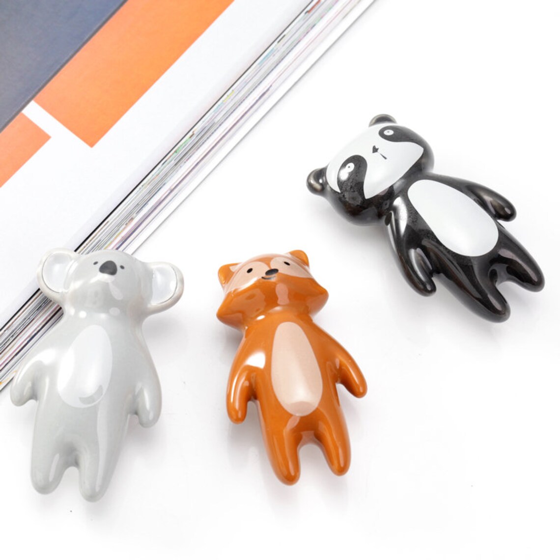 Ceramic Small Bear Knob Door Knob Knob Drawer Knob Etsy