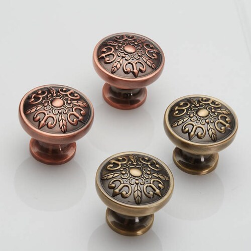 Bronze Cooper Drawer Knob Dresser Knobs Metal Knob Rustic Etsy