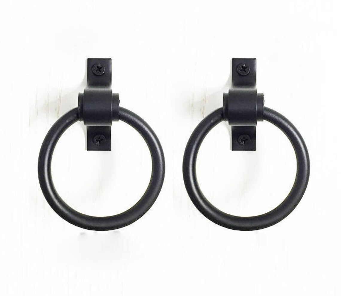 Drawer Knobs Simple Black Wardrobe Knobs American Etsy