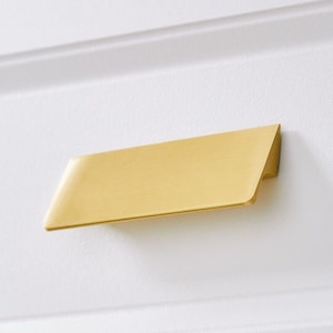 Light Luxury Gold Wardrobe Pull Handle Brass Solid Modern Pull Handle Nordic Drawer Cabinet Door Pull Handle