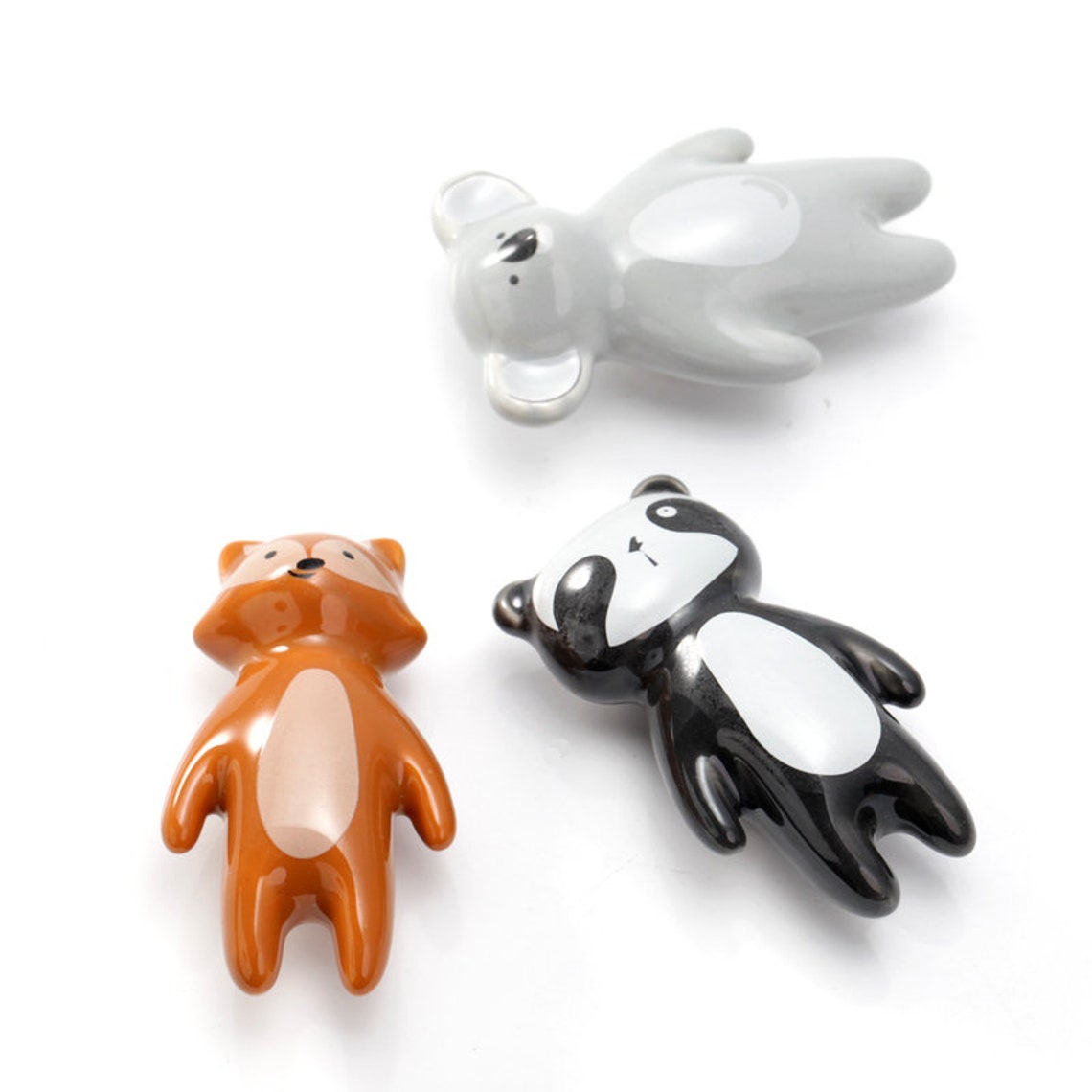 Ceramic Small Bear Knob Door Knob Knob Drawer Knob Etsy