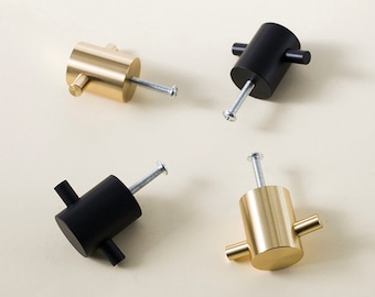 Nordic Brass Knob Modern Cabinet Knob Black Door Knob Drawer Knob American Wardrobe Knob