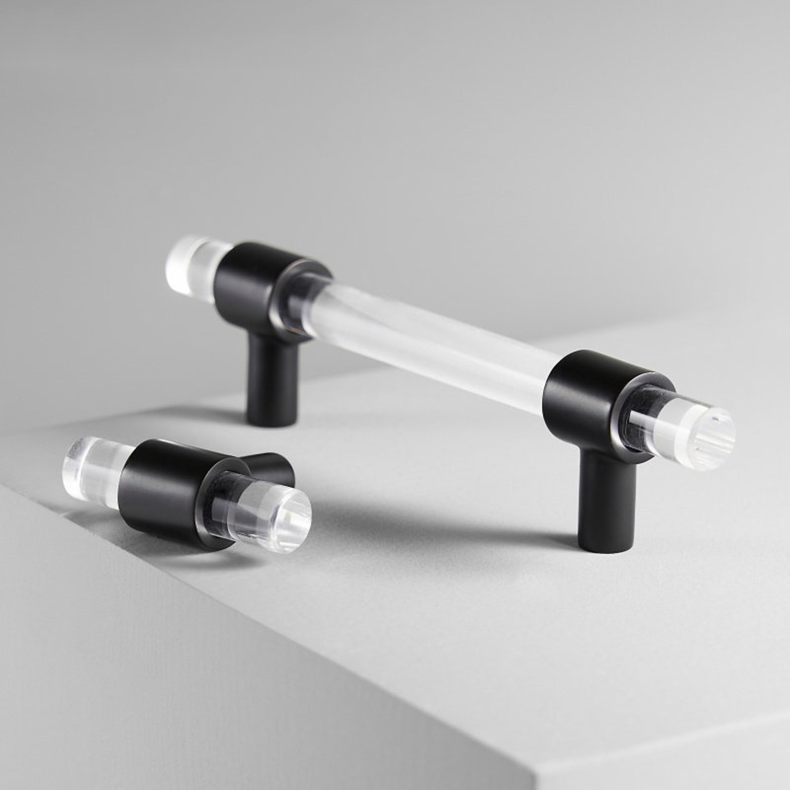 Acrylic Brass Pull Handle Modern Pull Handle Gold Etsy