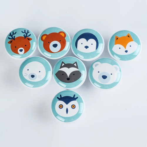 Animal Character Cupboard Door Drawer Knobs Etsy UK