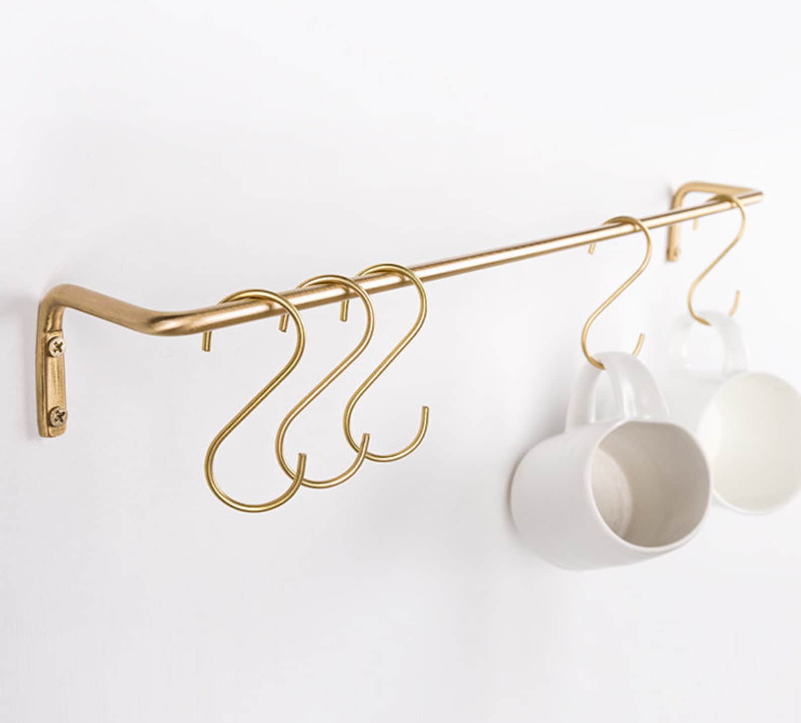 Nordic Pure Copper Wall Hanging Rod Hook Decorative Hook Coat Etsy