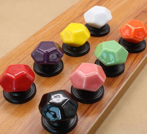 Colorful House Drawer Knob Dresser Knob Colorful Kid Knob Etsy