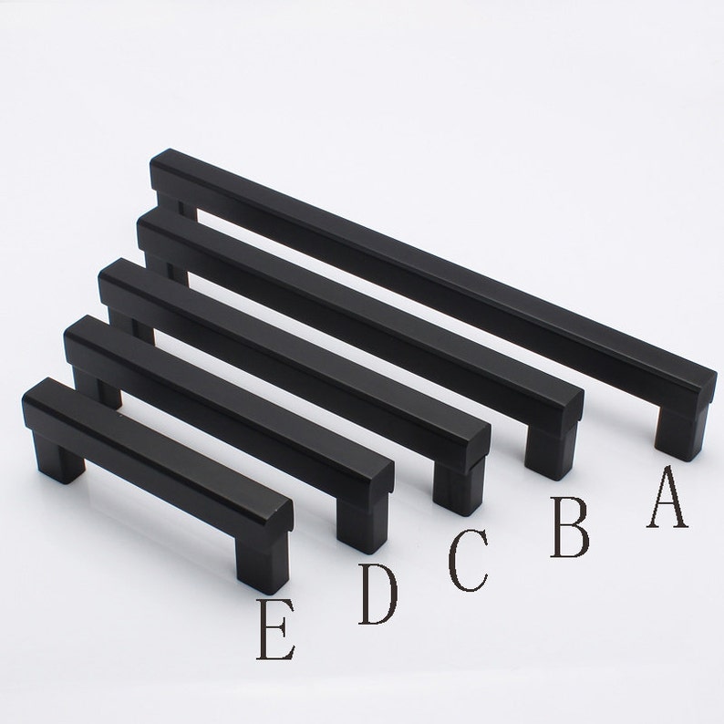 Modern Simple Black Pull Handle Drawer Pull Handle Etsy