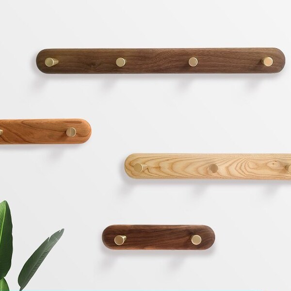 Nordic Creativity Wall Hook Decorative Hook Wall Hook Coat Hangers Rack Hook Solid Wood Hook