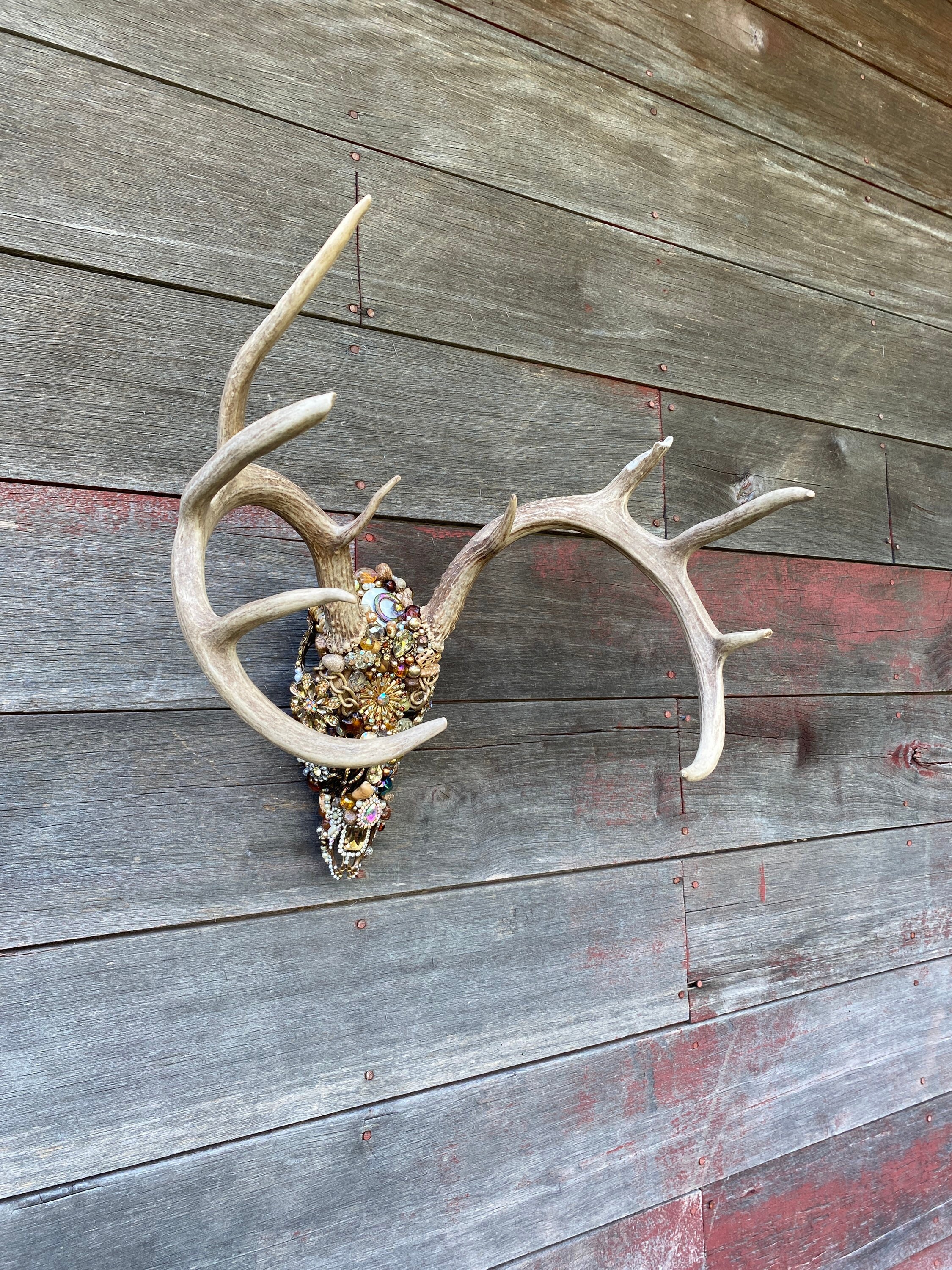 Authentic Real Antler | Handmade Rhinestone Western Glam Decor Rhinestones Deer Antlers - Etsy main image 2