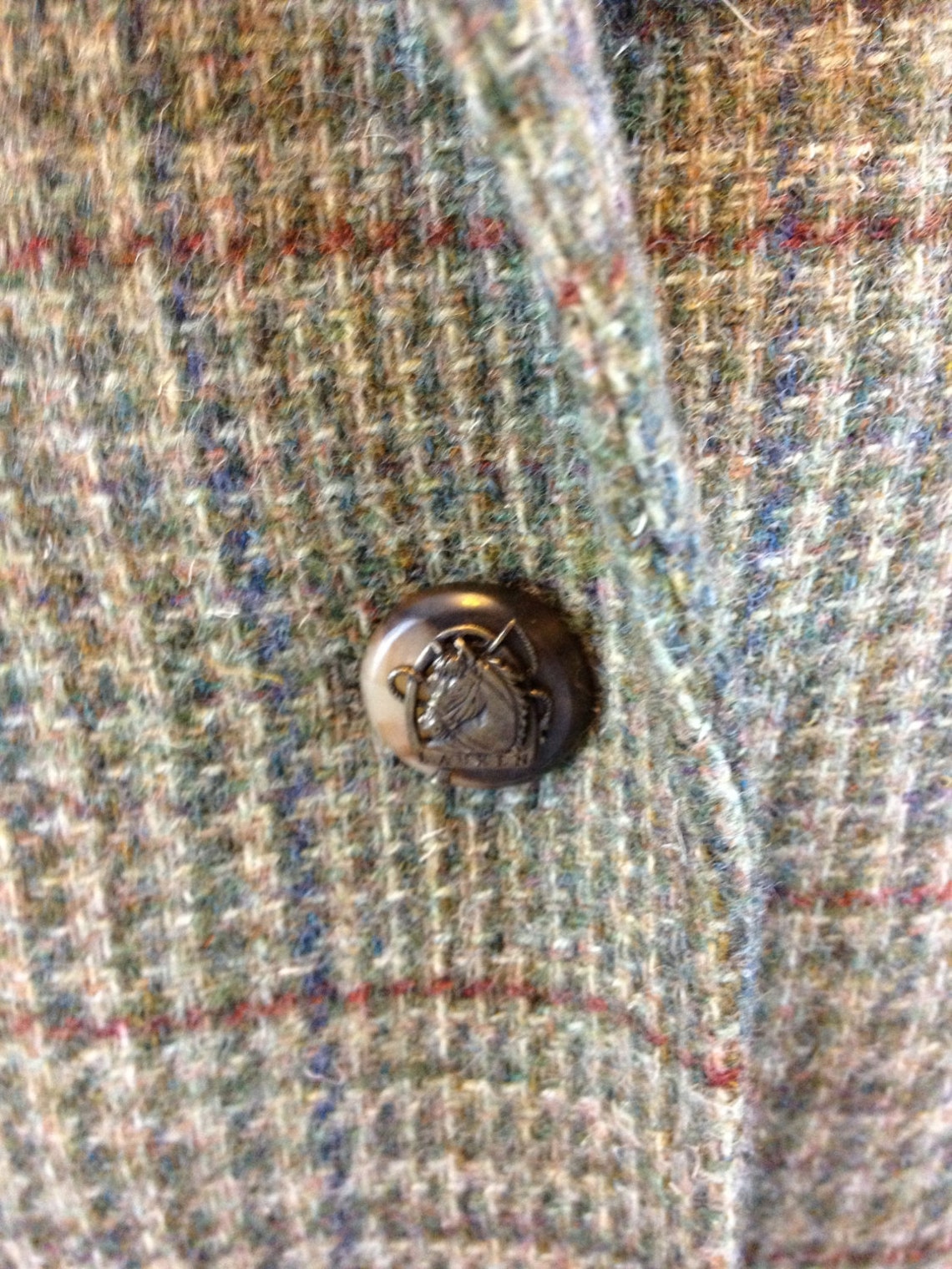 Vintage Ralph Lauren Olive Green Plaid Tweed Equestrian Jacket | Etsy