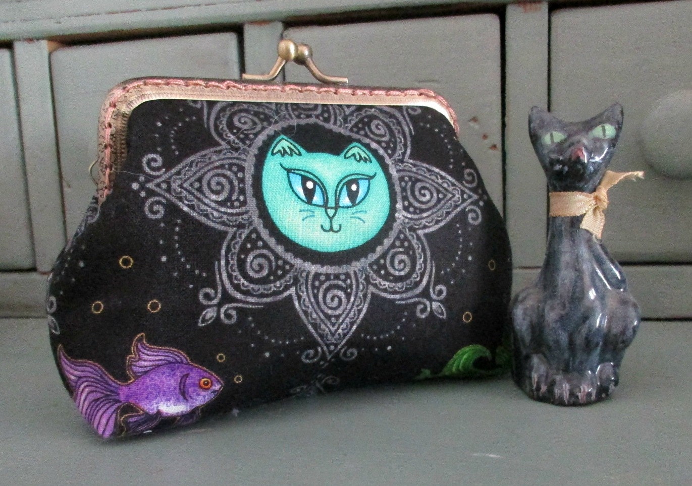 Sac à main sac à main chat mystique chats colorés de chat | Etsy