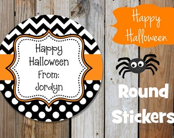 halloween stickers black and orange chevron stickers etsy