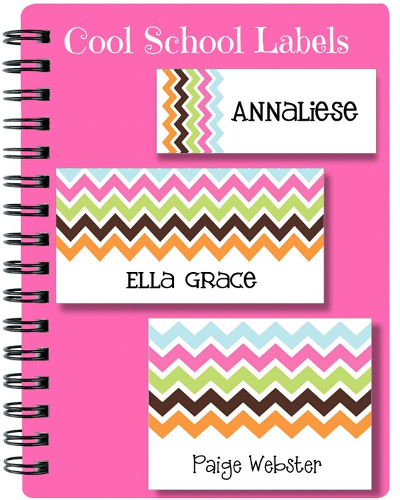 chevron labels school labels