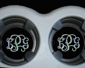 Monogram Car Coaster, Cup Holder Coasters, Personalized Car Coaster, Monogram Gift, Personalized Gift, Lilly Pulitzer Inspired Coaster