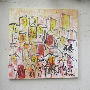italy cityscene unique architekture painting