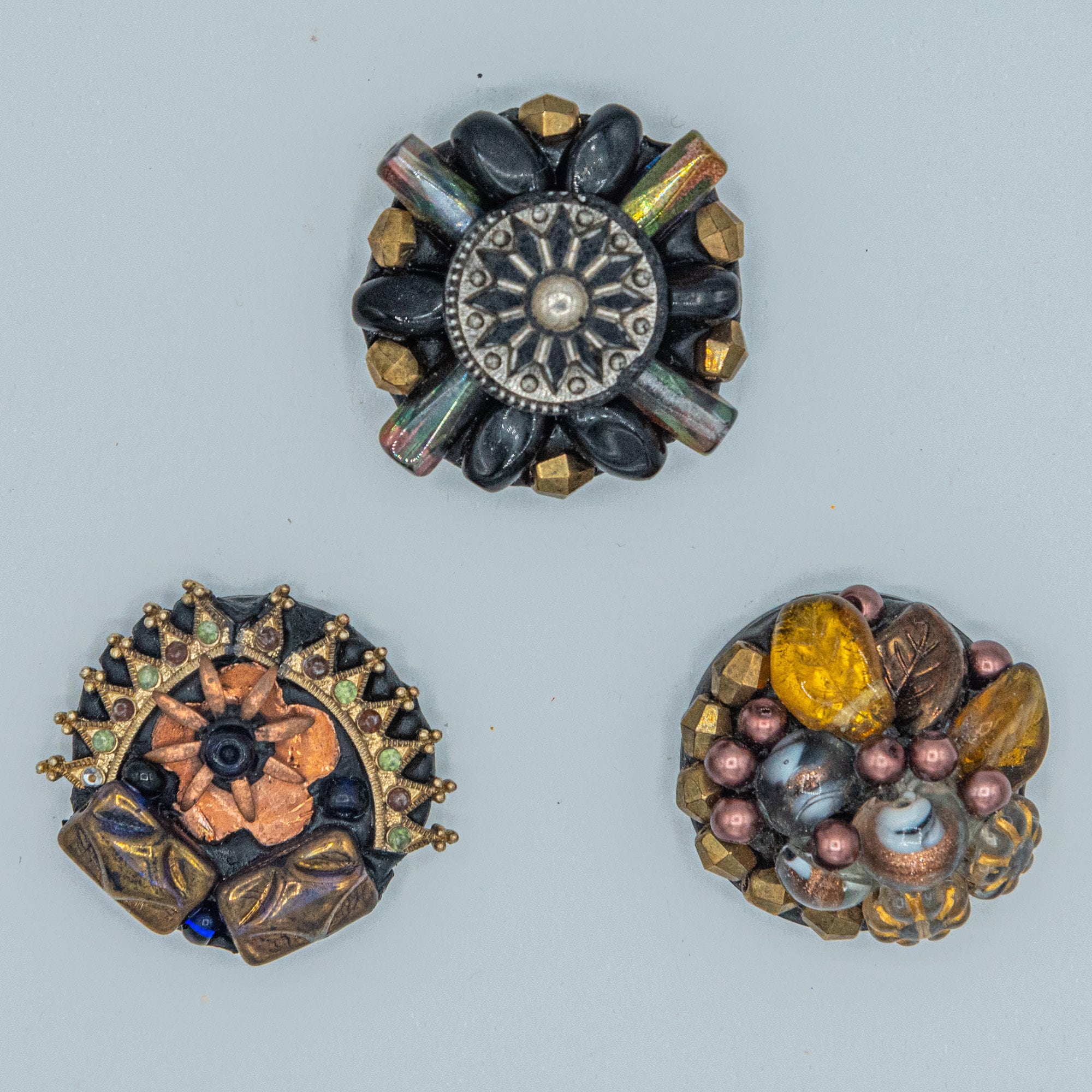 Bronze and Black Mosaic Three 3 1 Etsy