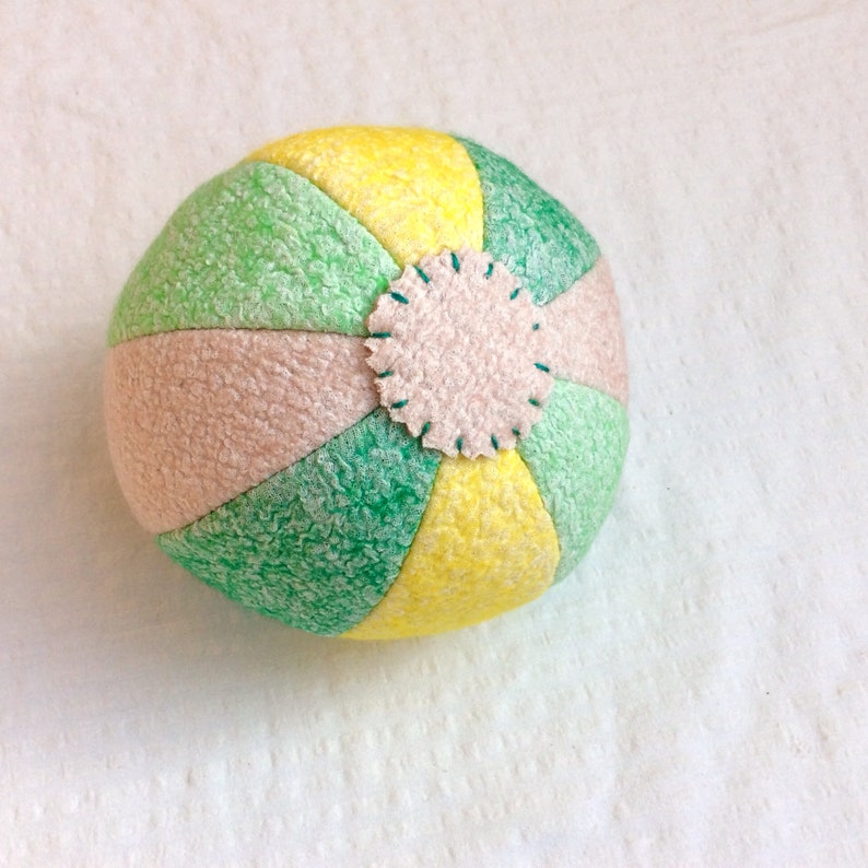 Soft Wool Felt Toy Ball Stuffed Fabric Ball Patchwork Baby Etsy