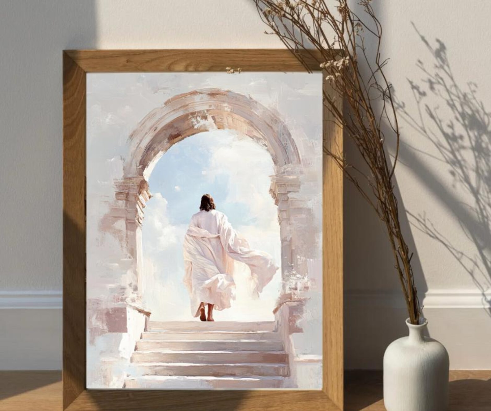 The Risen Christ Art Print: Jesus Leaving Tomb (digital Download) - Etsy