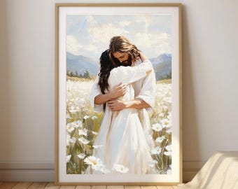 Divine Mercy of Jesus Watercolor Print: Christian Wall Art (Digital Download)