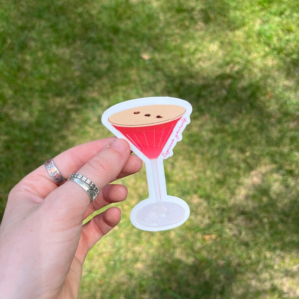 Pink Espresso Martini Sticker