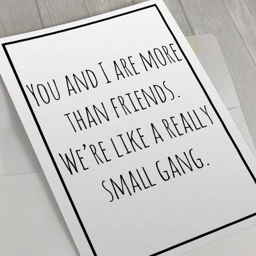 Best Friend Gang Card/ Funny Card for Friend/funny Friend Etsy