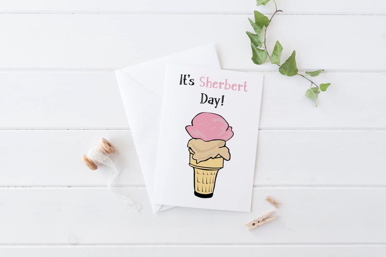 Ice cream birthday card ice cream birthday food pun birthday Etsy