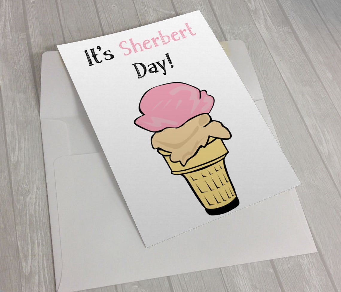 Ice cream birthday card ice cream birthday food pun birthday Etsy