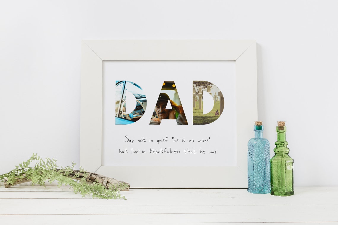 Dad Memorial Gifts Dad Memorial Picture Dad Memory Dad Etsy