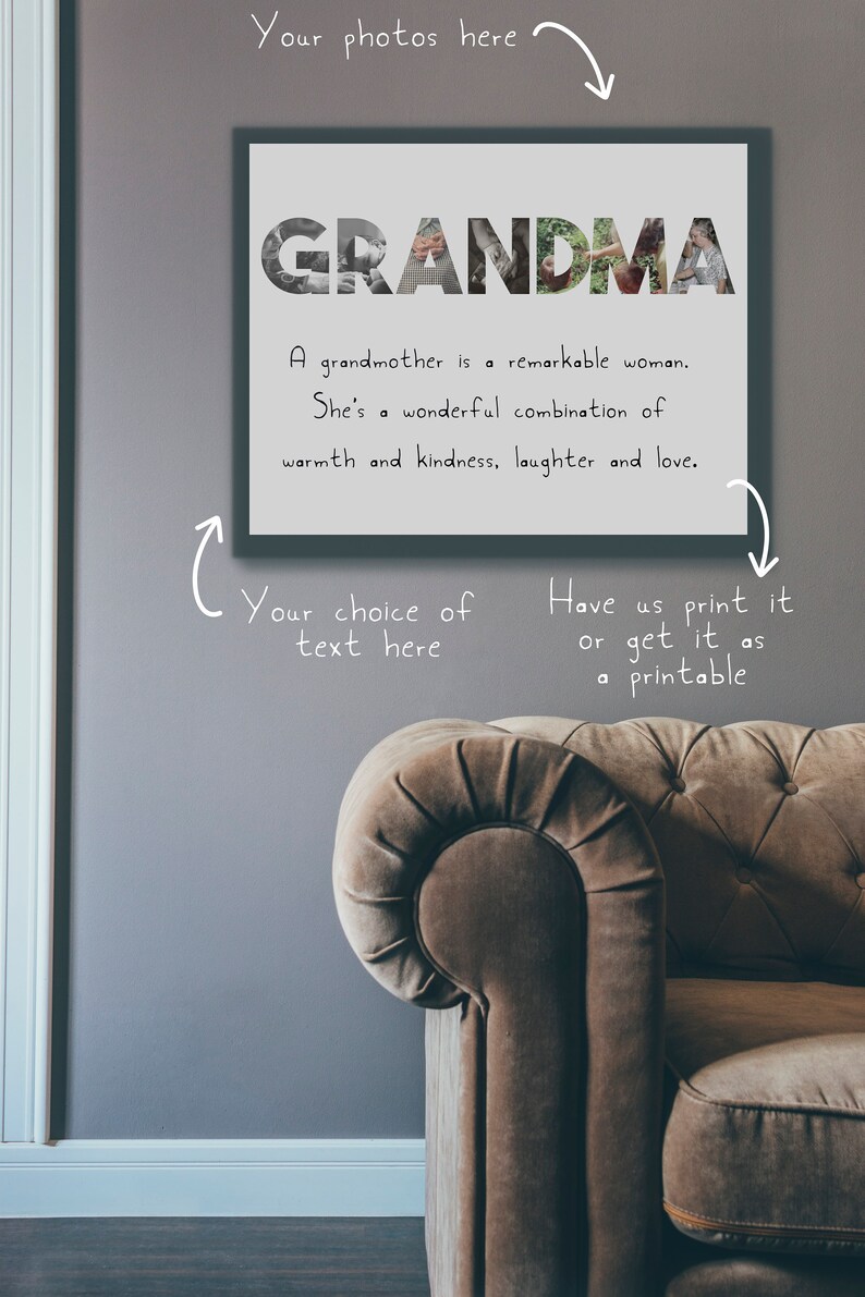 Grandma gift personalized Grandma Photo Gift custom grandma Etsy