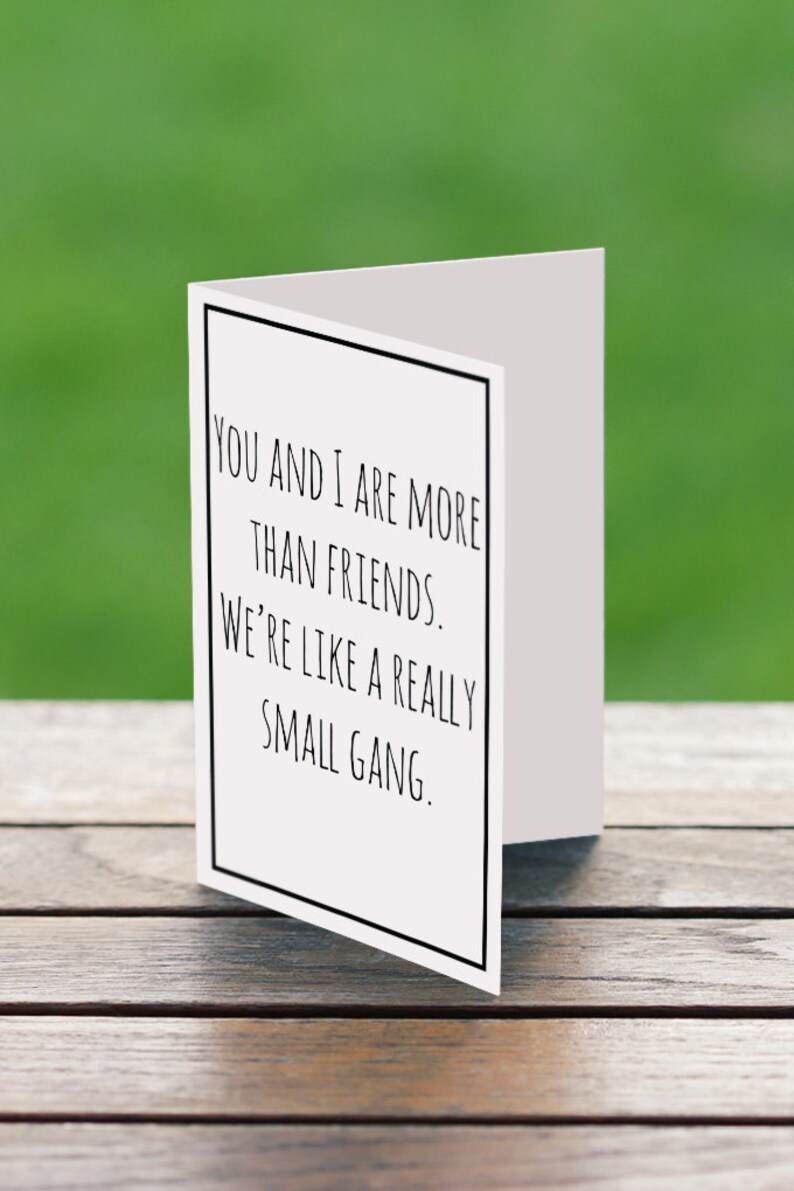 Best Friend Gang Card/ Funny Card for Friend/funny Friend Etsy