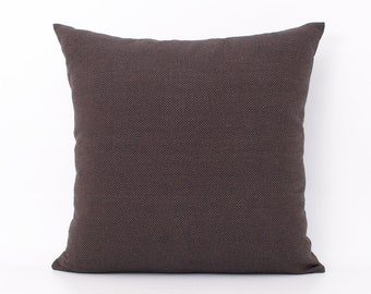 Dark Brown Pillow Case, Dotted Pillow Cover, Chambray Pillow Case, Sofa Cushion Cover, Minimalist Pillow Case,Scatter Pillow Case,Home Decor