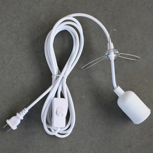 Plug In Pendant Light Kit, Light Cord, Pendant Lamp Kit, Swag Lamp Kit, Hanging Ceiling Light, Lamp Kit, Plug In Swag Light, DIY Light Cord