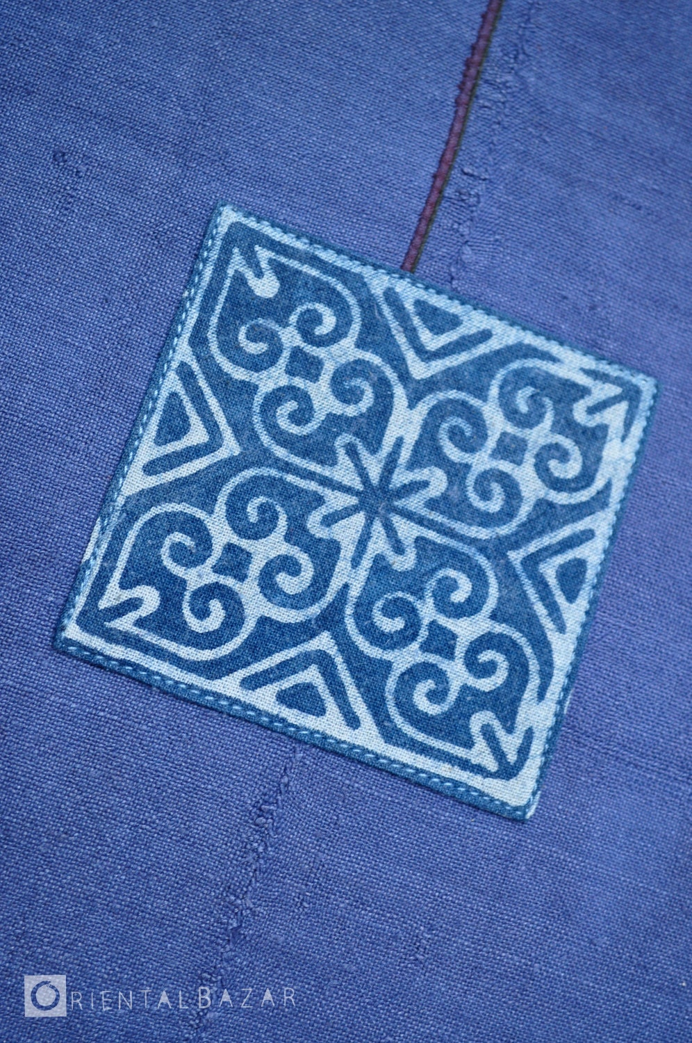 Blue Hemp Pillow Case Hmong Pillow Case Indigo Pillow Cover Etsy UK