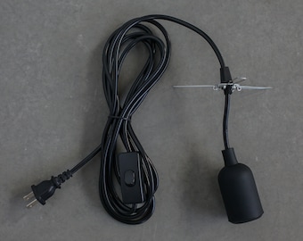 Plug In Lamp Kit, Pendant Lamp Kit, Lamp Cord With Switch, Swag Lamp Kit, Ceiling Lamp Holder, Lampshade Holder, Rental Friendly Lamp Plug