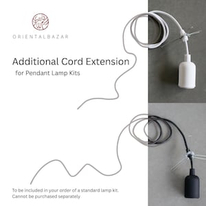 Kundenspezifische Lampenkabellänge - Zusätzliche Kabelverlängerung für Pendelleuchten-Kits - Pendelleuchte, Hardwire-Leuchtenkit, Hängelampenkabel