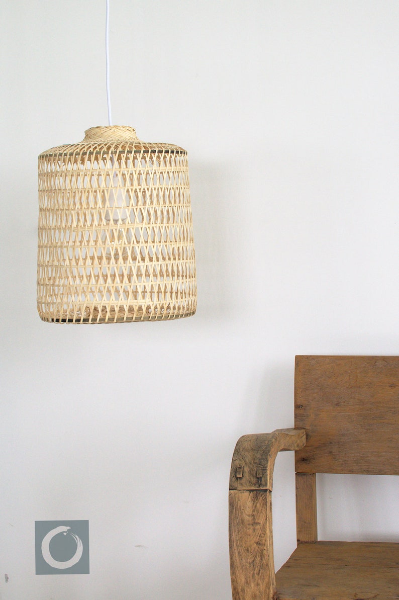 Ancient Bamboo Lantern Bohemian Bamboo Pendant Light Old Etsy