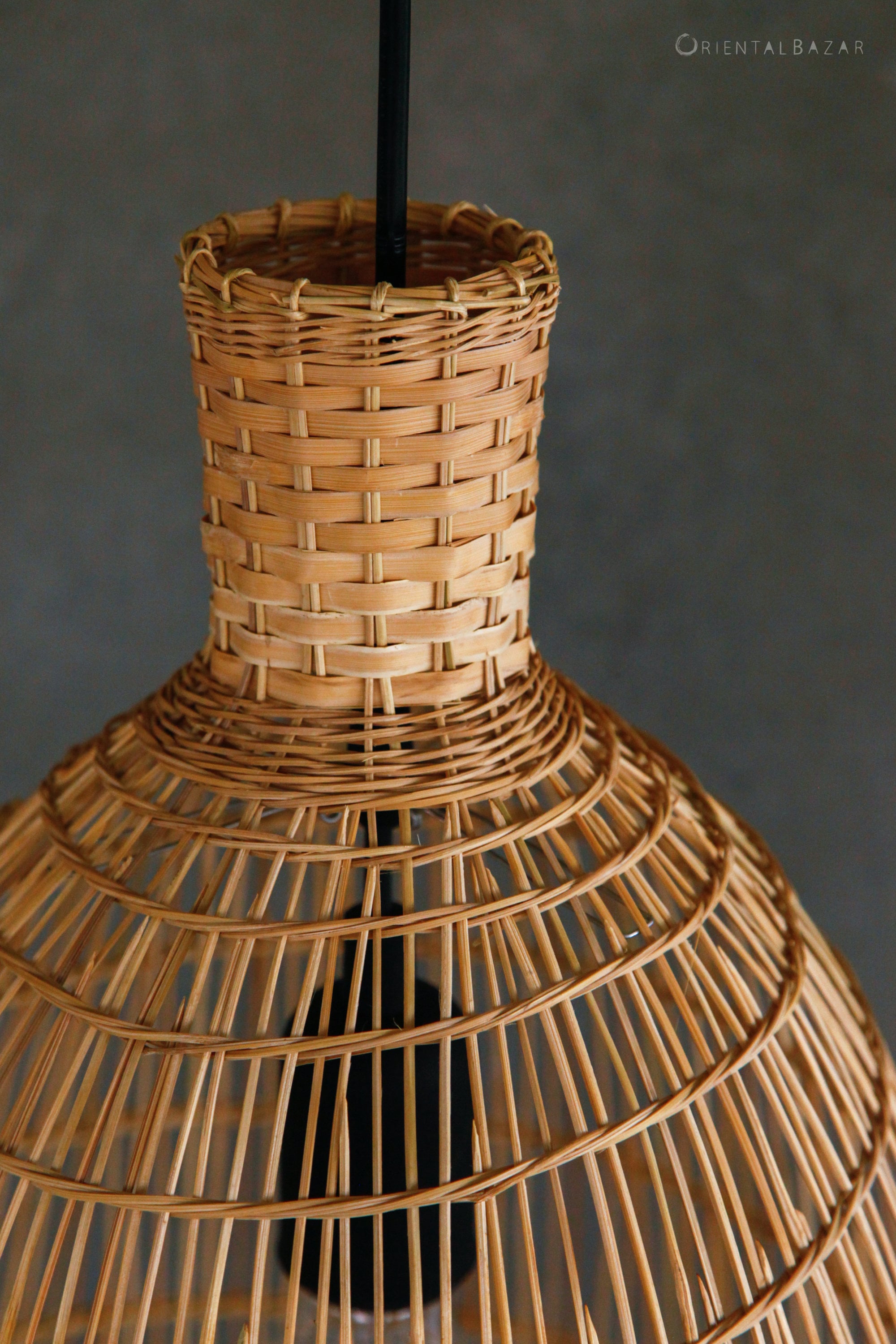 Lámpara colgante de cesta luz colgante de bambú lámpara - Etsy México