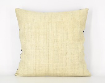 Natural Hemp Pillow Case, Hmong Pillow Cover, Handwoven Pillow Case, Sofa Cushion Cover, Throw Pillow Cover, Boho Cushion Case / 722