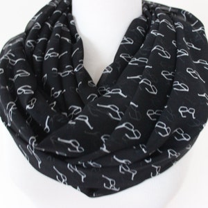 Eyeglasses Scarf Black White Scarf Glasses Print Scarf Eyeglasses Print Scarf Eye Glasses Patterned Scarf Geometrical Scarf Printed Scarves image 3